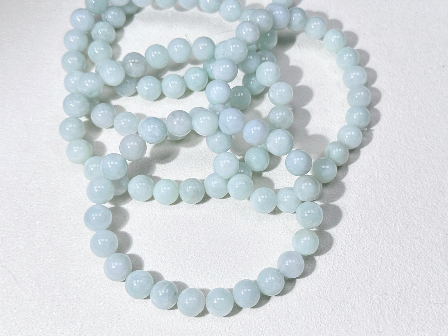 Beautiful! High quality Burmese jade/jadeite beaded bracelet light green jade for men and women