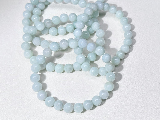 Beautiful! High quality Burmese jade/jadeite beaded bracelet light green jade for men and women